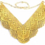 "Tullulah" Gold Bobbin Lace Necklace